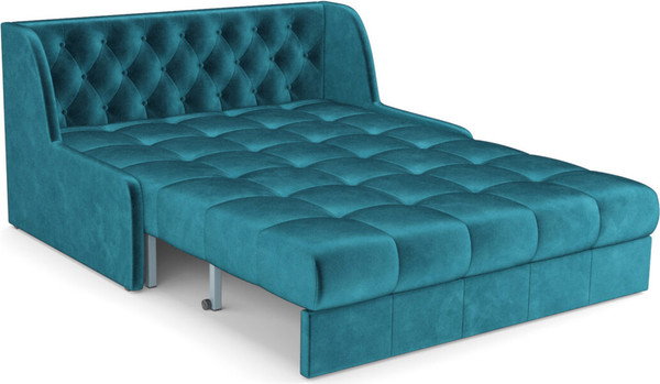 Изображение товара Диван Mebel-Ars Аккордеон Барон №6 НПБ 120x200 (бархат синий/зеленый Star Velvet 43 Black Green)