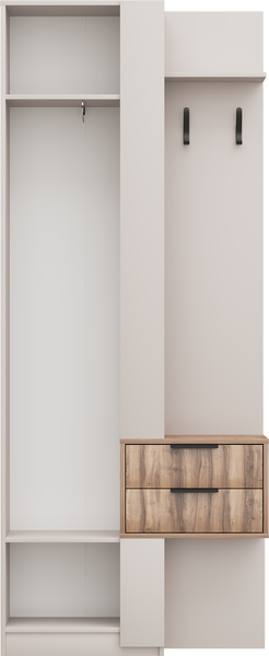 Изображение товара Секция в прихожую Аквилон Чарли №5 с ящиком левый (кашемир/авелано)