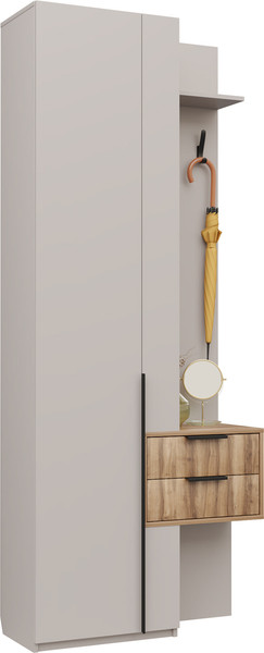 Изображение товара Секция в прихожую Аквилон Чарли №5 с ящиком левый (кашемир/авелано)