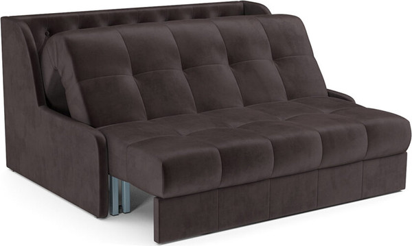 Изображение товара Диван Mebel-Ars Аккордеон Барон №6 НПБ 120x200 (бархат шоколадный Star Velvet 60 Coffee)