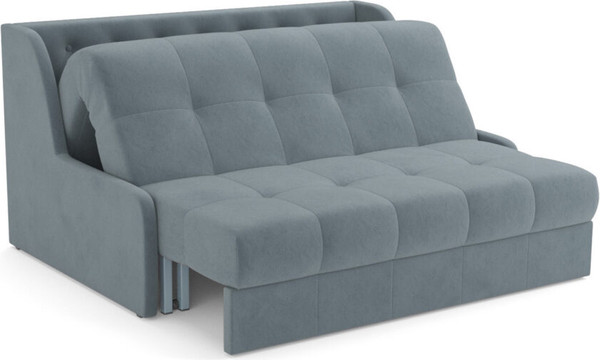 Изображение товара Диван Mebel-Ars Аккордеон Барон №6 НПБ 120x200 (велюр серый/синий HB-178/26)