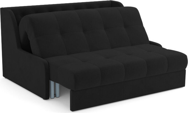 Изображение товара Диван Mebel-Ars Аккордеон Барон №6 НПБ 120x200 (велюр черный HB-178/17)