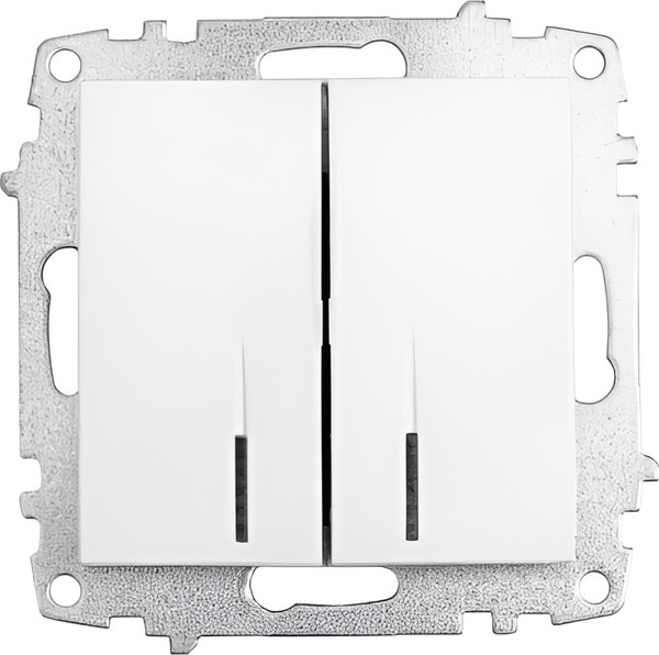 Изображение товара Выключатель El-Bi Zena-Vega / 609-016200-203 (матовый белый)