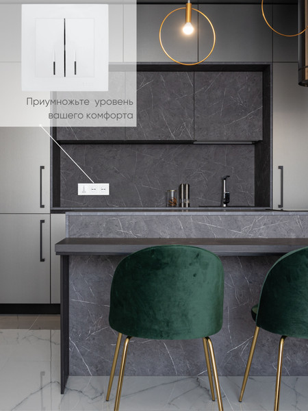 Изображение товара Выключатель El-Bi Zena-Vega / 609-016200-203 (матовый белый)