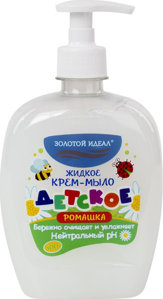 Изображение товара Крем-мыло жидкое детское Золотой идеал Ромашка / 605517 (500г)
