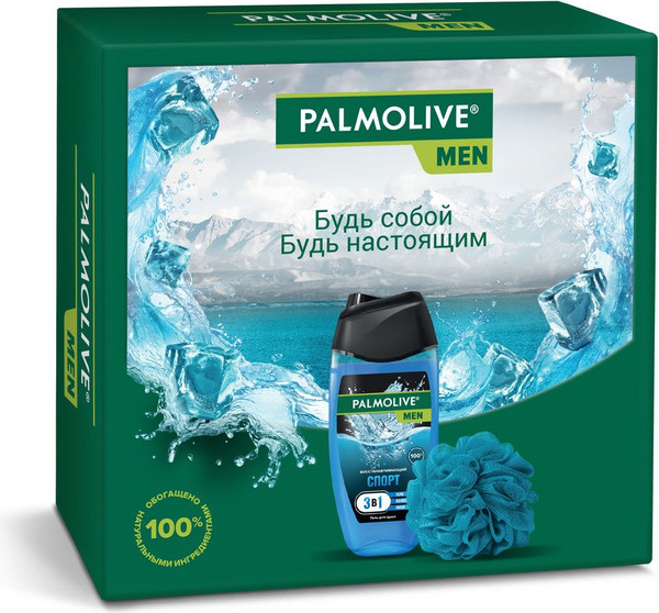 Изображение товара Набор косметики для тела Palmolive Men Спорт Гель для душа 250мл+Мочалка