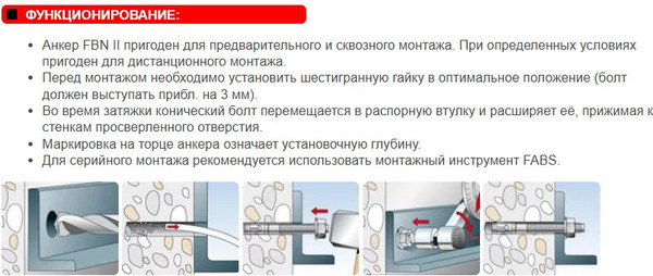 Изображение товара Анкер клиновой FISCHER FBN II 12/20x116 / 44558 (20шт)