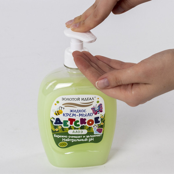 Изображение товара Крем-мыло жидкое детское Золотой идеал Алоэ / 605518 (500г)