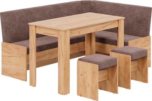 Изображение товара Обеденная группа ТриЯ Пекин (дуб крафт золотой/микровелюр Duna Stone)