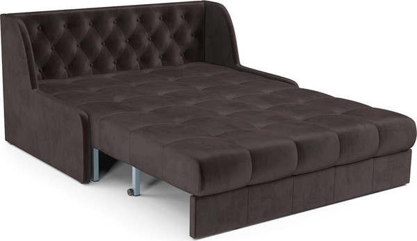 Изображение товара Диван Mebel-Ars Аккордеон Барон №6 НПБ 155x200 (бархат шоколадный Star Velvet 60 Coffee)