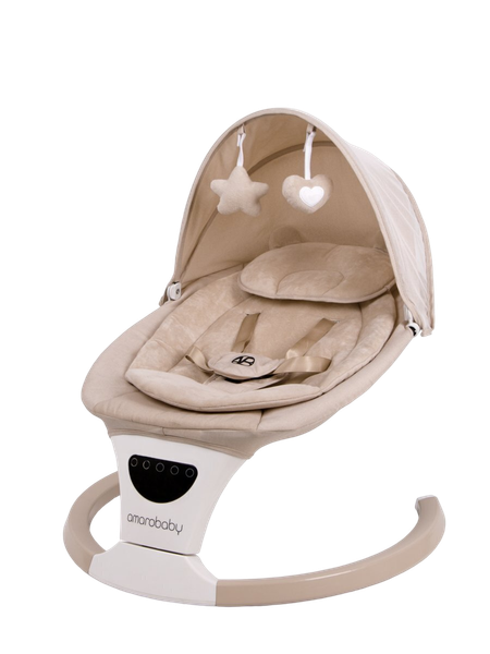 Изображение товара Детский шезлонг Amarobaby Teddy Swing / AB24-22TED/03 (бежевый)