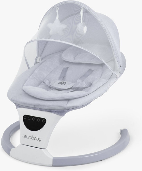 Изображение товара Детский шезлонг Amarobaby Teddy Swing / AB24-22TED/11 (серый)