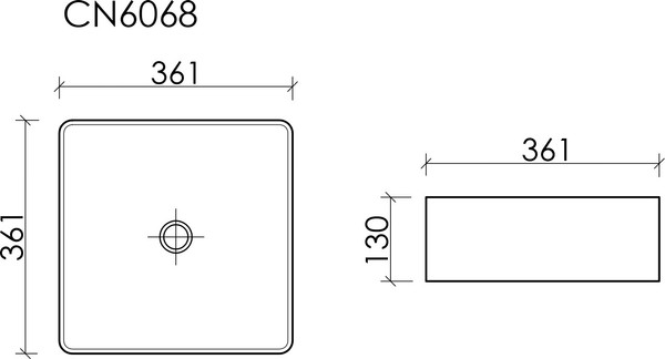Изображение товара Умывальник Ceramica Nova CN6068MB (черный матовый)