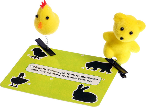 Изображение товара Развивающий игровой набор Zabiaka IQ Зверушки на прищепках / 10367526