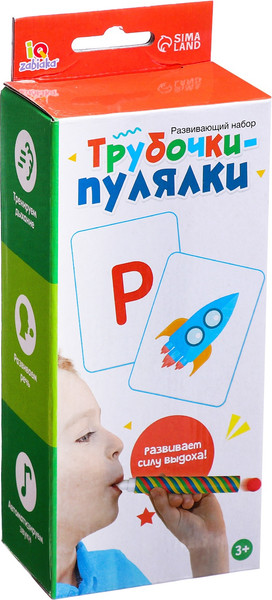 Изображение товара Развивающий игровой набор Zabiaka IQ Трубочки-пулялки / 10348928