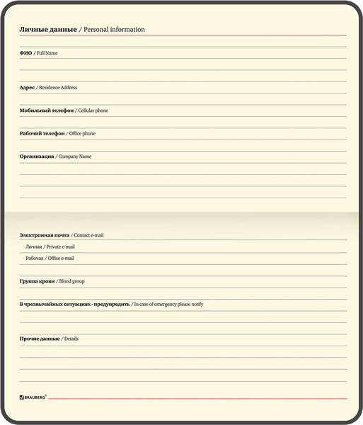 Изображение товара Еженедельник Brauberg Iguana / 114481 (64л, красный)