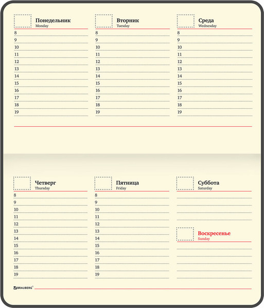 Изображение товара Еженедельник Brauberg Iguana / 114482 (64л, сиреневый)