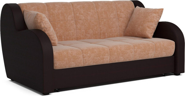 Изображение товара Диван Mebel-Ars Аккордеон Барон НПБ 120x200 (бежевый кордрой/экокожа коричневый)