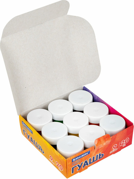 Изображение товара Гуашь Brauberg Art Пейзаж / 192556 (9цв)