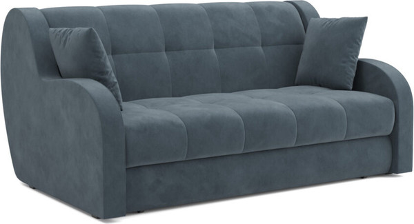 Изображение товара Диван Mebel-Ars Аккордеон Барон НПБ 140x200 (велюр серый/синий HB-178/26)