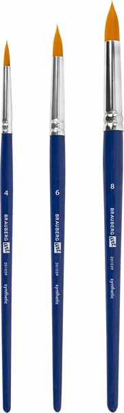 Изображение товара Набор кистей Brauberg Art Debut / 201039 (3шт, синтетика)