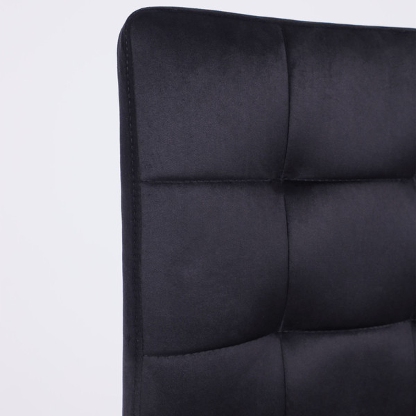 Изображение товара Кресло офисное AksHome Роза квадрат (Velutto 34 черный/хром)