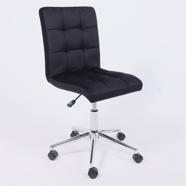 Изображение товара Кресло офисное AksHome Роза квадрат (Velutto 34 черный/хром)