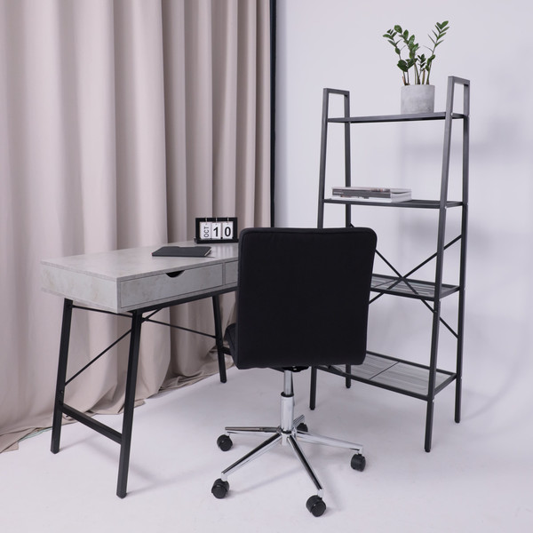 Изображение товара Кресло офисное AksHome Роза квадрат (Velutto 34 черный/хром)