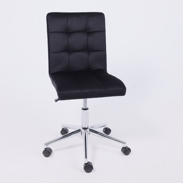 Изображение товара Кресло офисное AksHome Роза квадрат (Velutto 34 черный/хром)
