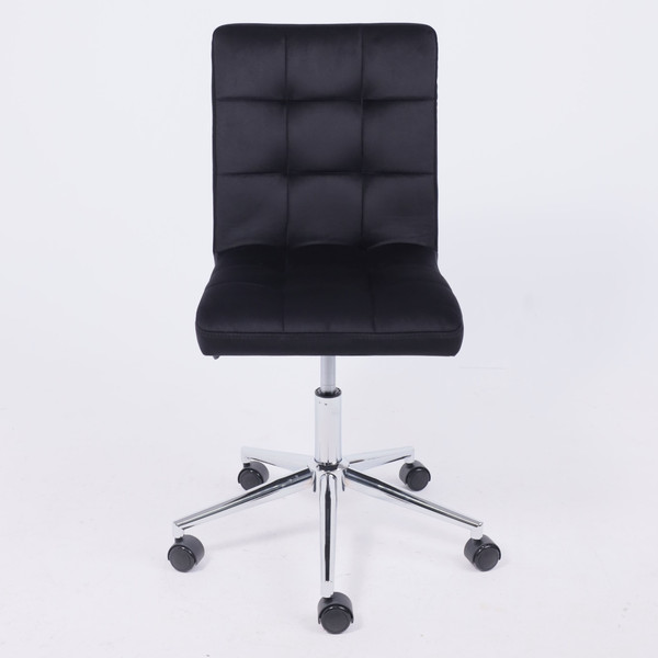 Изображение товара Кресло офисное AksHome Роза квадрат (Velutto 34 черный/хром)