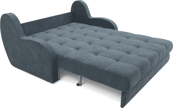 Изображение товара Диван Mebel-Ars Аккордеон Барон НПБ 155x200 (велюр серый/синий HB-178/26)