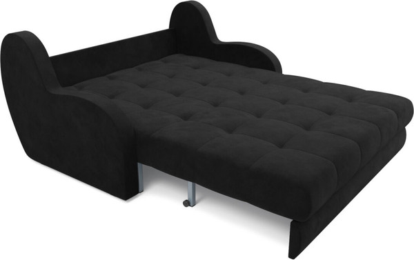 Изображение товара Диван Mebel-Ars Аккордеон Барон НПБ 155x200 (велюр черный HB-178/17)