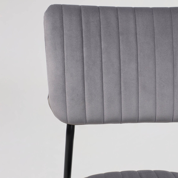 Изображение товара Стул AksHome Rain (серый велюр HLR-20/черный)