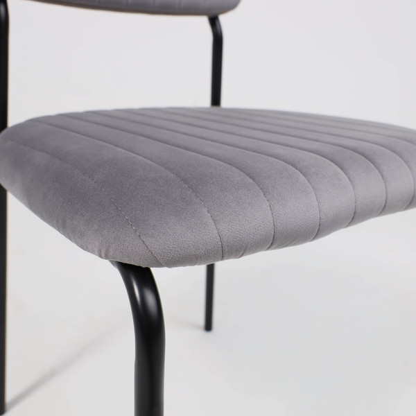 Изображение товара Стул AksHome Rain (серый велюр HLR-20/черный)