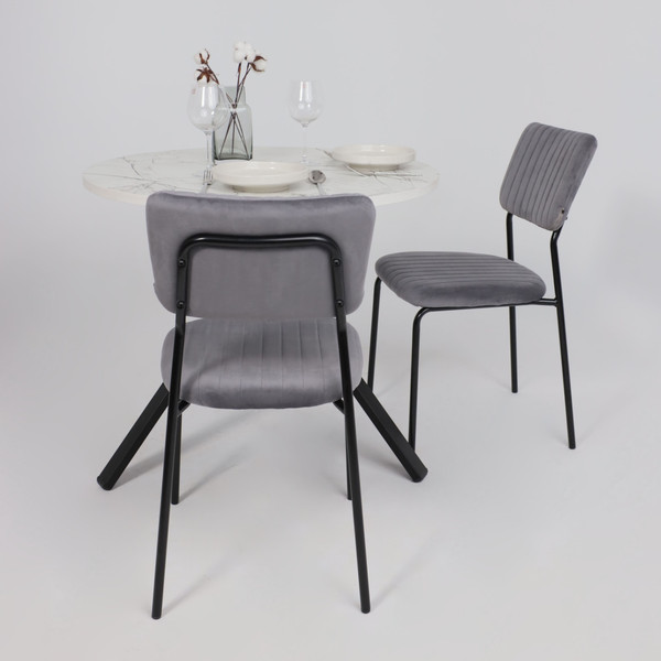 Изображение товара Стул AksHome Rain (серый велюр HLR-20/черный)