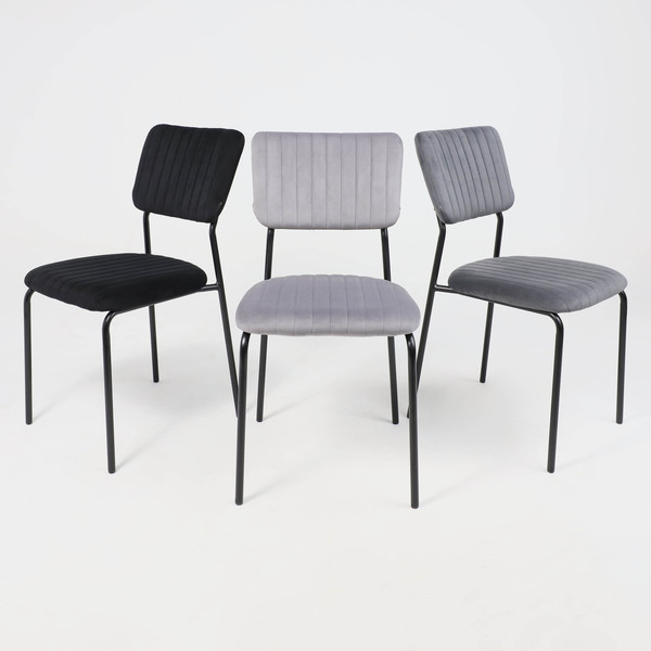 Изображение товара Стул AksHome Rain (темно-серый велюр HLR-21/черный)