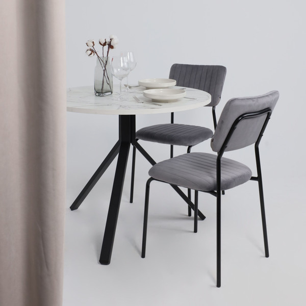 Изображение товара Стул AksHome Rain (серый велюр HLR-20/черный)