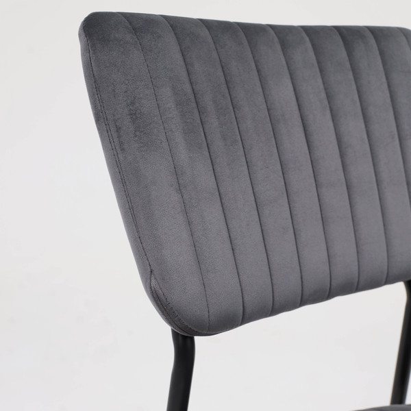 Изображение товара Стул AksHome Rain (темно-серый велюр HLR-21/черный)