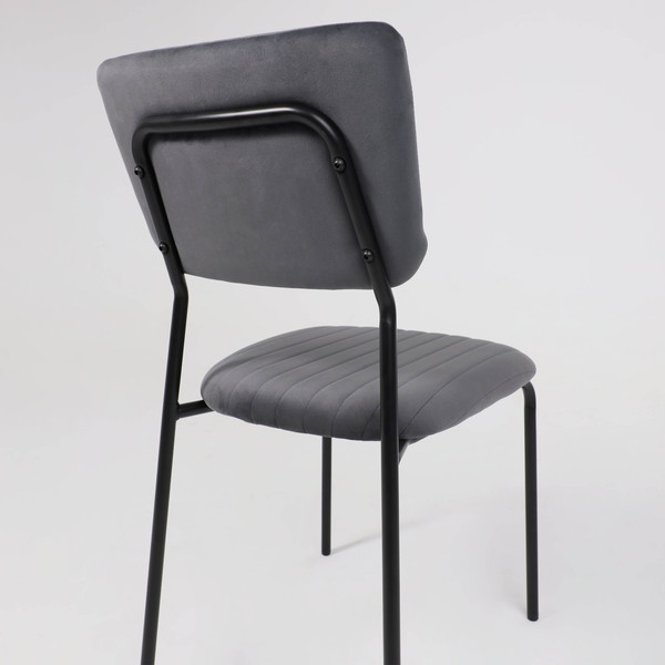 Изображение товара Стул AksHome Rain (темно-серый велюр HLR-21/черный)