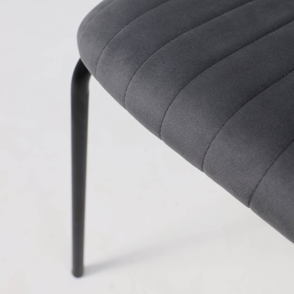 Изображение товара Стул AksHome Rain (темно-серый велюр HLR-21/черный)