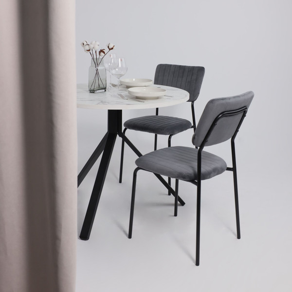 Изображение товара Стул AksHome Rain (темно-серый велюр HLR-21/черный)