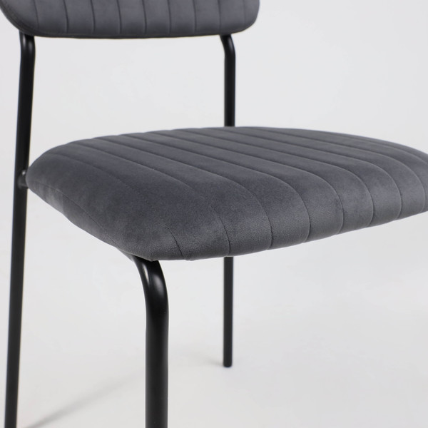 Изображение товара Стул AksHome Rain (темно-серый велюр HLR-21/черный)