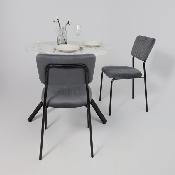 Изображение товара Стул AksHome Rain (темно-серый велюр HLR-21/черный)