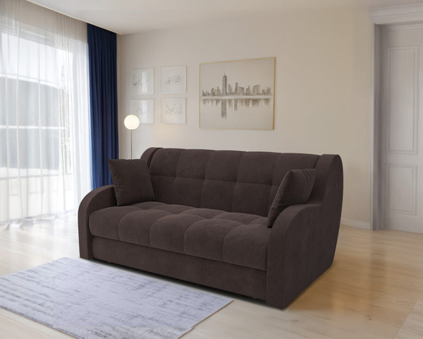 Изображение товара Диван Mebel-Ars Аккордеон Барон НПБ 180x200 (коричневый кордрой)