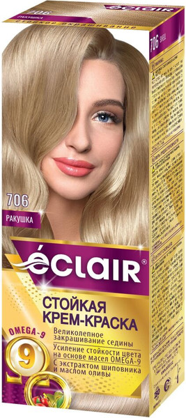 Изображение товара Крем-краска для волос Eclair 7.06 (ракушка)