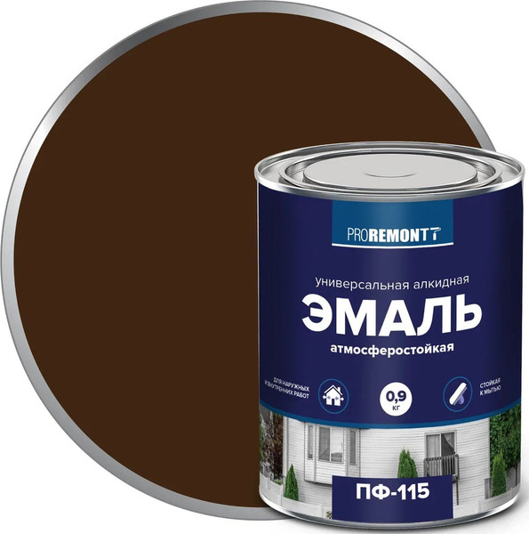 Изображение товара Эмаль Proremontt ПФ-115 (900г, коричневый)