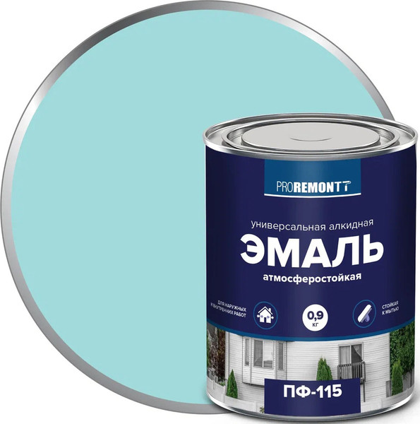 Изображение товара Эмаль Proremontt ПФ-115 (900г, мятный)