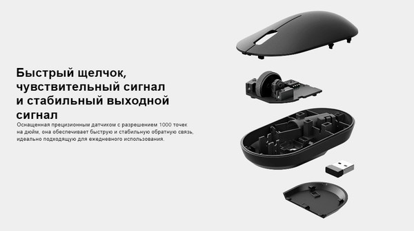 Изображение товара Мышь Xiaomi Wireless Mouse Lite 2 / BHR8916GL (черный)