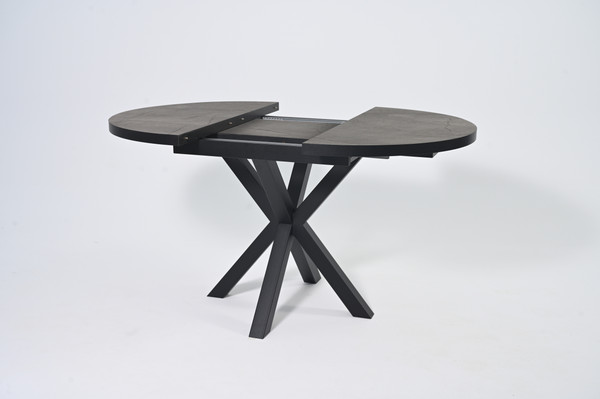 Изображение товара Обеденный стол Мир стульев Саен 24 100x100/38 (бронзовый каспий/черный муар)