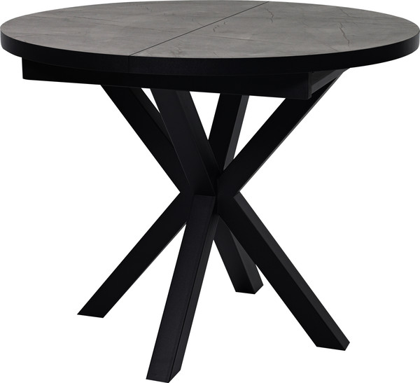 Изображение товара Обеденный стол Мир стульев Саен 24 100x100/38 (бронзовый каспий/черный муар)